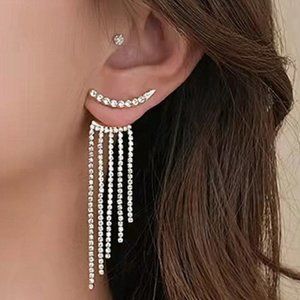 Rhinestone Bling Long Earrings 💎